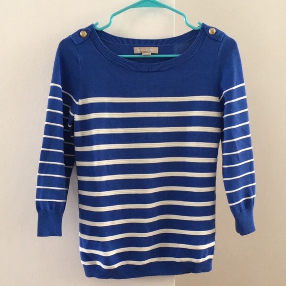 Banana Republic blue striped sweater top